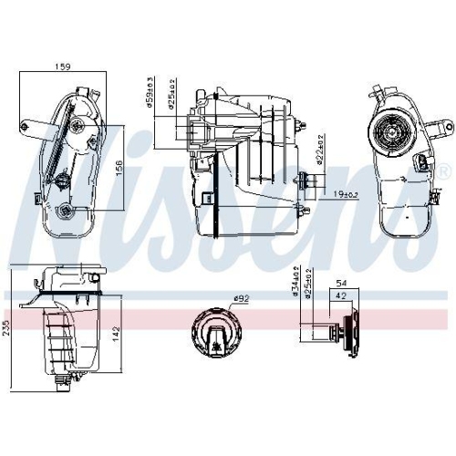 NISSENS Ausgleichsbeh&auml;lter, K&uuml;hlmittel ** FIRST FIT ** 996465