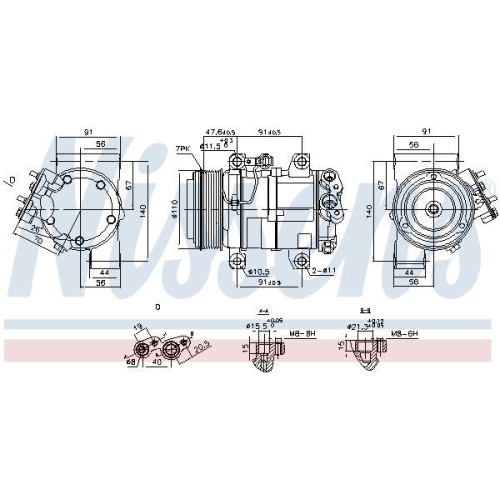 NISSENS Kompressor, Klimaanlage ** FIRST FIT ** 890874