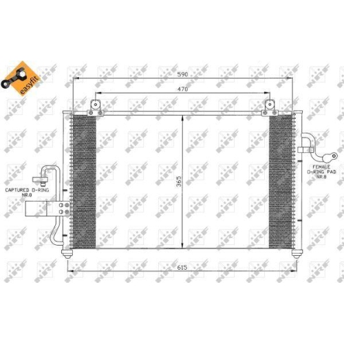 NRF Kondensator, Klimaanlage EASY FIT 35425