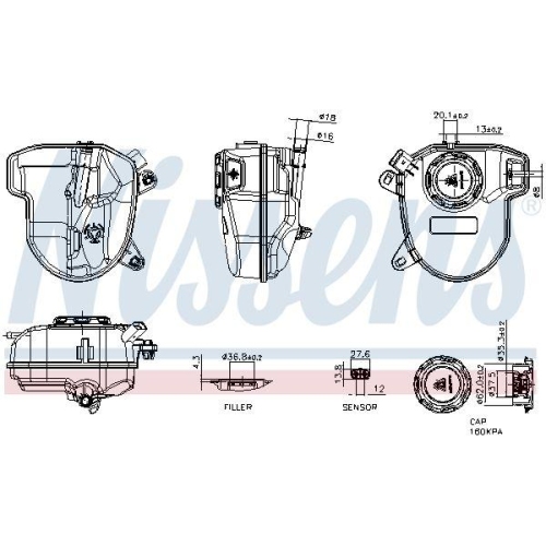 NISSENS Ausgleichsbeh&auml;lter, K&uuml;hlmittel ** FIRST FIT ** 996475