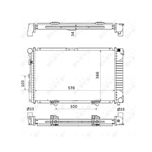 NRF Kühler, Motorkühlung EASY FIT 58925