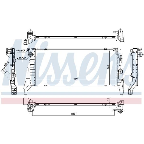 NISSENS Kühler, Motorkühlung ** FIRST FIT ** 69711