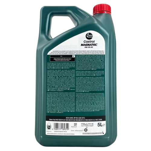 Motor&ouml;l Castrol Magnatec 5W-30 A5 Ford ACEA A5/B5 A1/B1 API SN 5 Liter 15F909