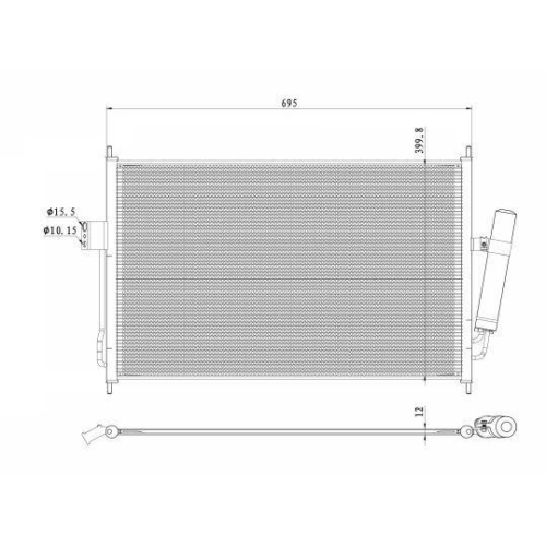 NRF Kondensator, Klimaanlage EASY FIT 350490