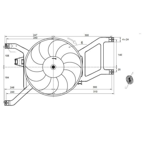 NRF L&uuml;fter, Motork&uuml;hlung 470132
