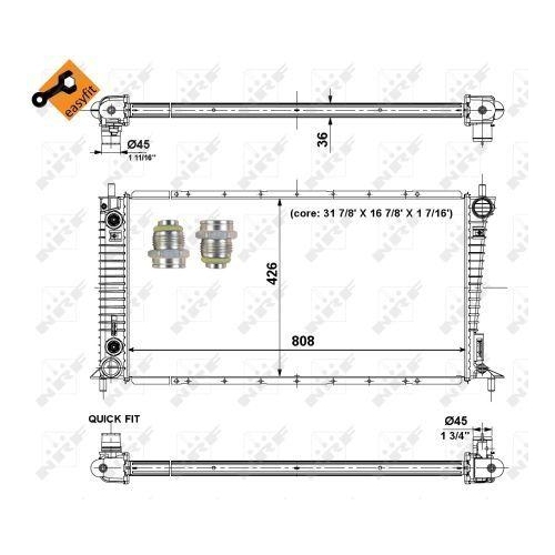 NRF Kühler, Motorkühlung EASY FIT 56030