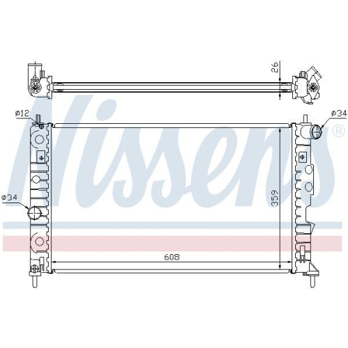 NISSENS Kühler, Motorkühlung 68002A