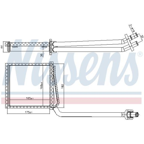 NISSENS W&auml;rmetauscher, Innenraumheizung 707217