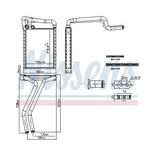 NISSENS W&auml;rmetauscher, Innenraumheizung 707297