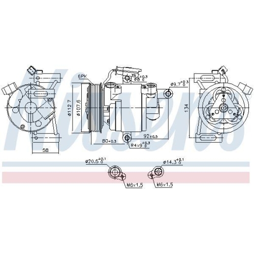 NISSENS Kompressor, Klimaanlage ** FIRST FIT ** 890649