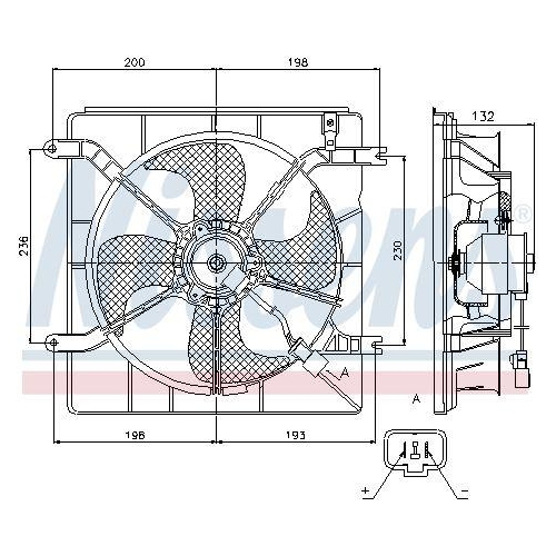 NISSENS L&uuml;fter, Motork&uuml;hlung 85046