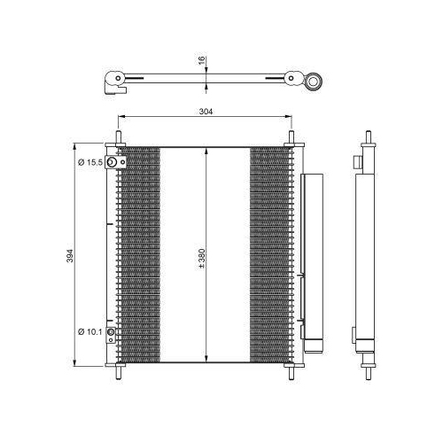 NRF Kondensator, Klimaanlage EASY FIT 350326