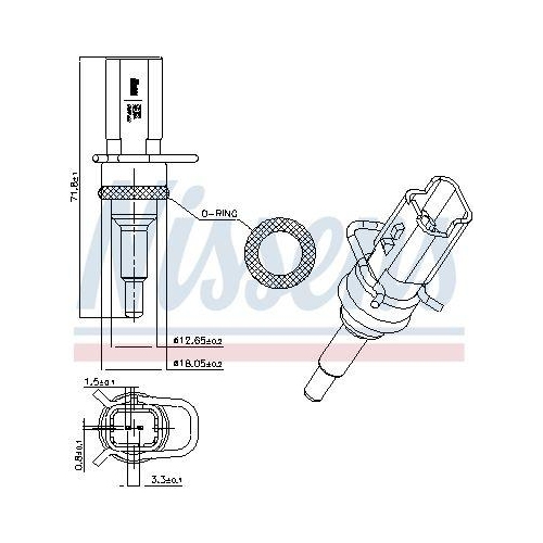 NISSENS Sensor, K&uuml;hlmitteltemperatur ** FIRST FIT ** 207018