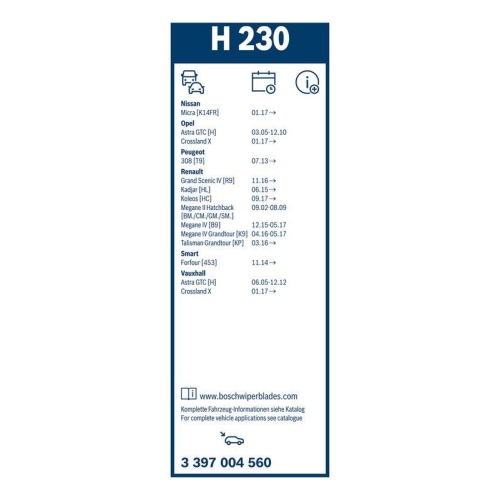 BOSCH Wischblatt Rear 3 397 004 560