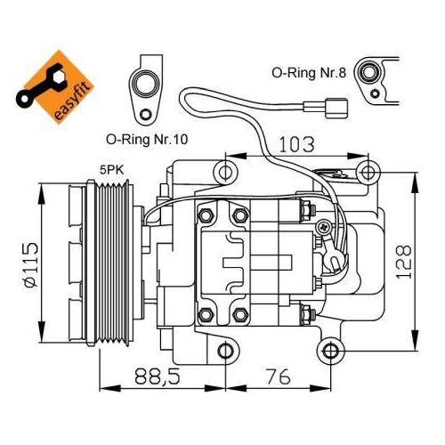 NRF Kompressor, Klimaanlage EASY FIT 32681