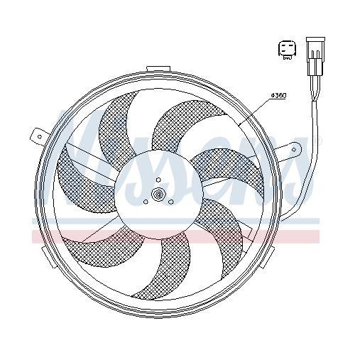 NISSENS L&uuml;fter, Motork&uuml;hlung 85631