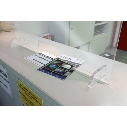 Hygieneschutzwand Acrylglas Transparent, Format 600 x 1.000 mm EICHNER