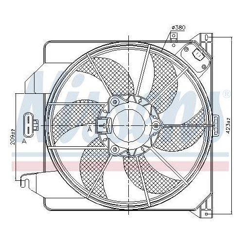 NISSENS L&uuml;fter, Motork&uuml;hlung 85261