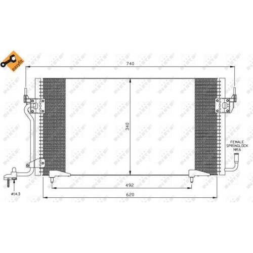 NRF Kondensator, Klimaanlage EASY FIT 35439