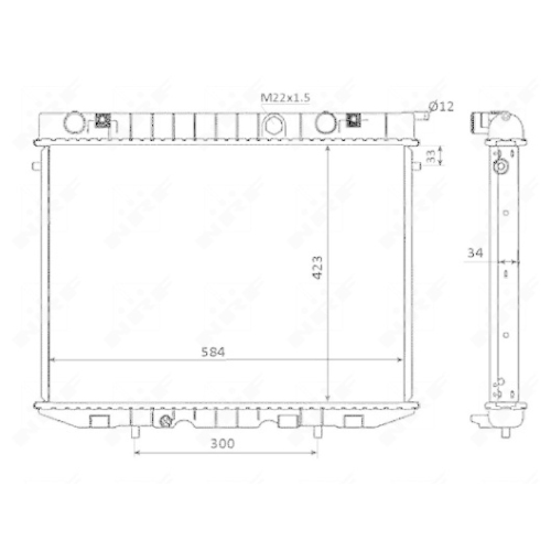 NRF K&uuml;hler, Motork&uuml;hlung EASY FIT 509532