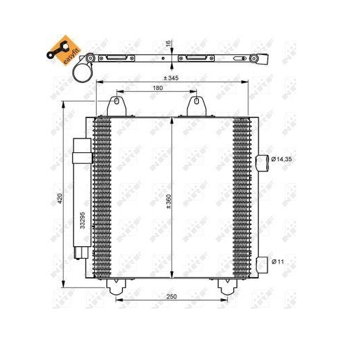 NRF Kondensator, Klimaanlage EASY FIT 35778