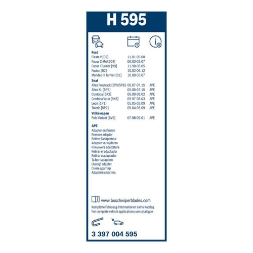 BOSCH Wischblatt Rear 3 397 004 595