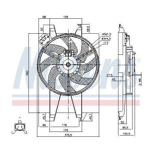 NISSENS Lüfter, Motorkühlung 85767