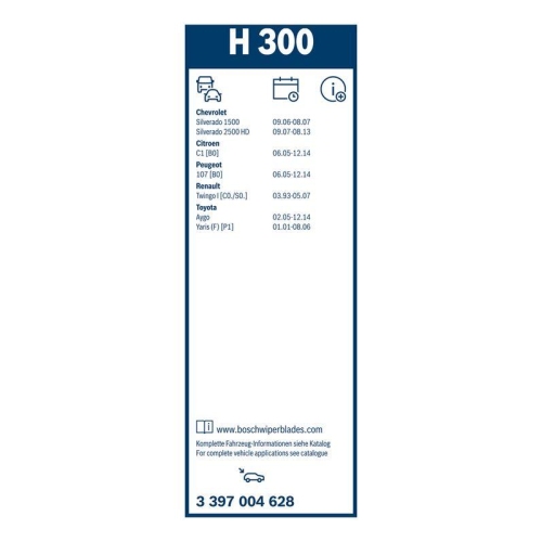 BOSCH Wischblatt Rear 3 397 004 628