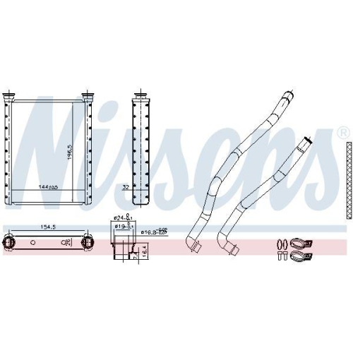 NISSENS W&auml;rmetauscher, Innenraumheizung ** FIRST FIT ** 707198