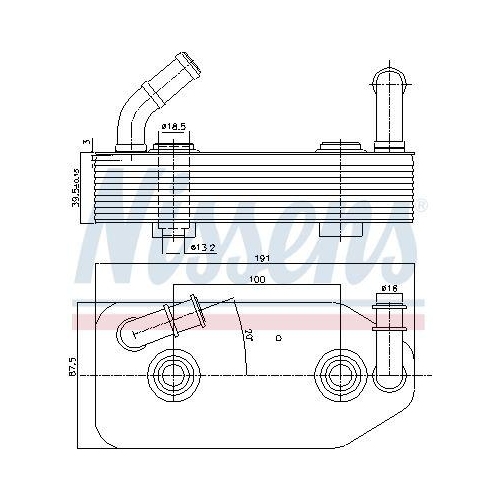 NISSENS Ölkühler, Automatikgetriebe 90667