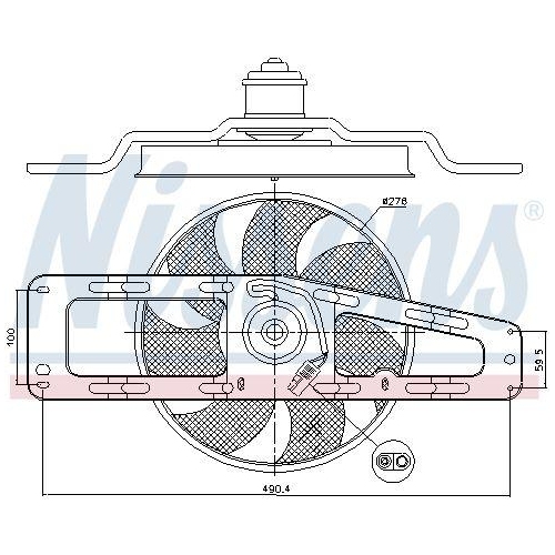 NISSENS L&uuml;fter, Motork&uuml;hlung 85498