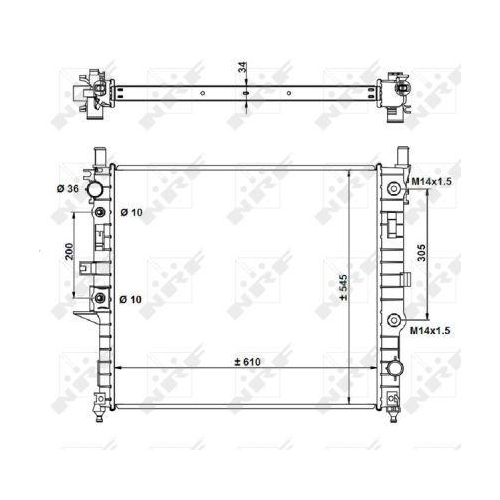 NRF Kühler, Motorkühlung EASY FIT 55334