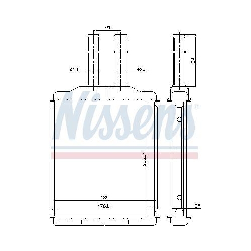 NISSENS W&auml;rmetauscher, Innenraumheizung 76505