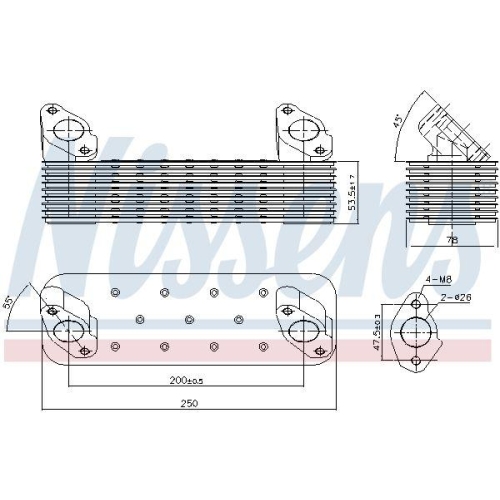 NISSENS Ölkühler, Motoröl 90728