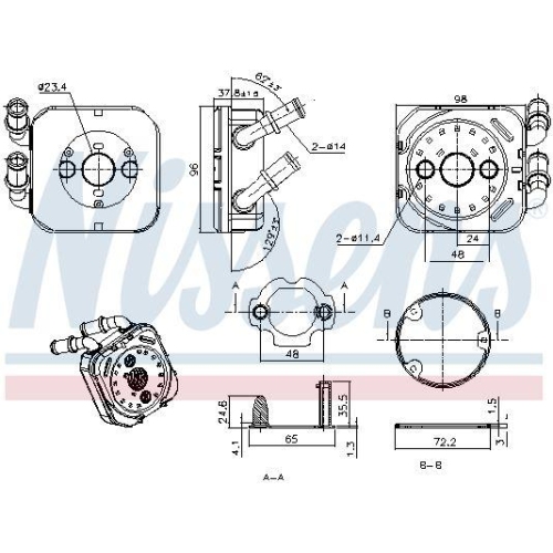 NISSENS &Ouml;lk&uuml;hler, Motor&ouml;l ** FIRST FIT ** 91583