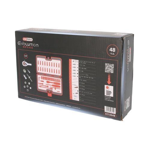 1/4 Zoll Steckschl&uuml;ssel-Satz, 48-tlg KS TOOLS 917.0648