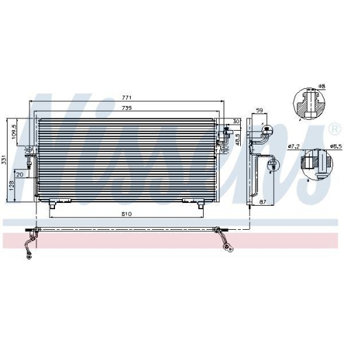 NISSENS Kondensator, Klimaanlage 94299