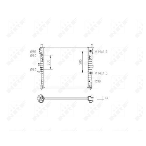 NRF Kühler, Motorkühlung EASY FIT 55336