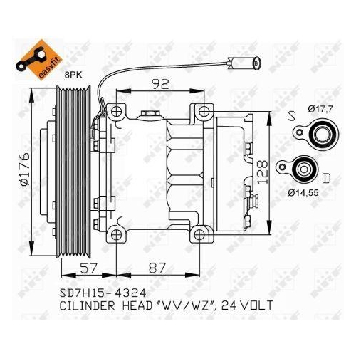 NRF Kompressor, Klimaanlage EASY FIT 32700