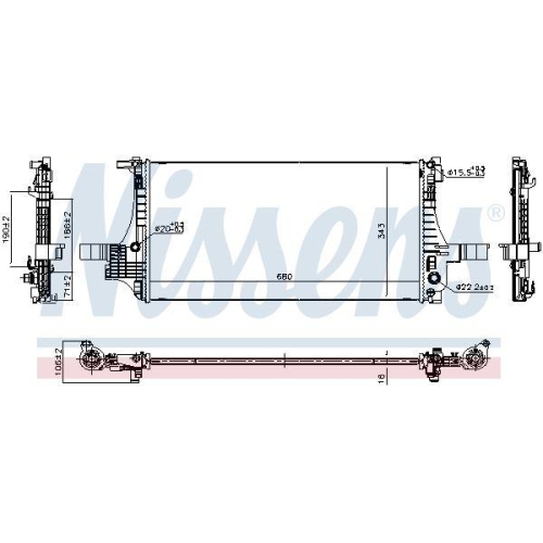 NISSENS K&uuml;hler, Motork&uuml;hlung 607221