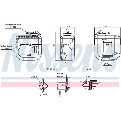 NISSENS Ausgleichsbeh&auml;lter, K&uuml;hlmittel ** FIRST FIT ** 996429