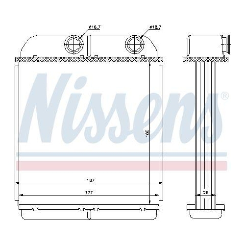 NISSENS W&auml;rmetauscher, Innenraumheizung 73644