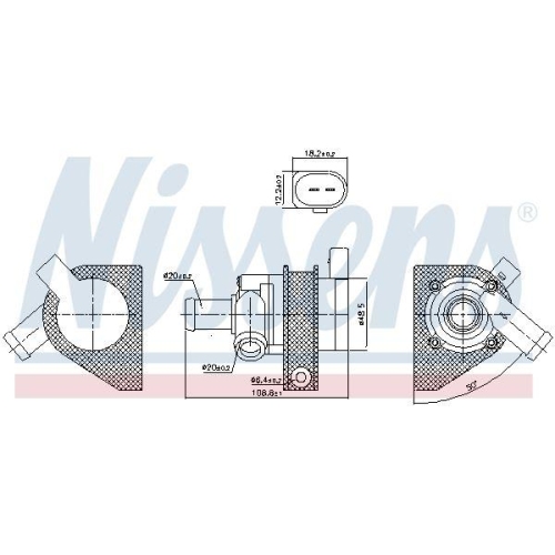 NISSENS Zusatzwasserpumpe (Kühlwasserkreislauf) ** FIRST FIT ** 831071