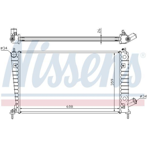 NISSENS Kühler, Motorkühlung 68000A