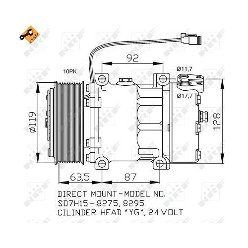 NRF Kompressor, Klimaanlage EASY FIT 32705