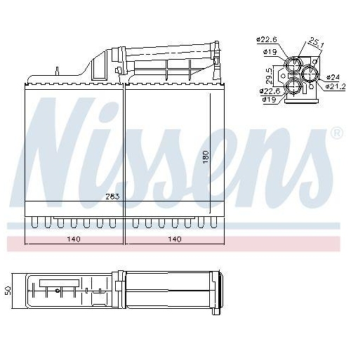 NISSENS Wärmetauscher, Innenraumheizung 70502