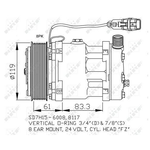 NRF Kompressor, Klimaanlage EASY FIT 32706