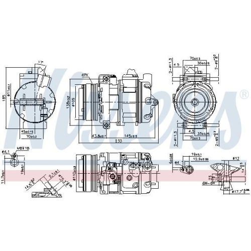 NISSENS Kompressor, Klimaanlage ** FIRST FIT ** 890292