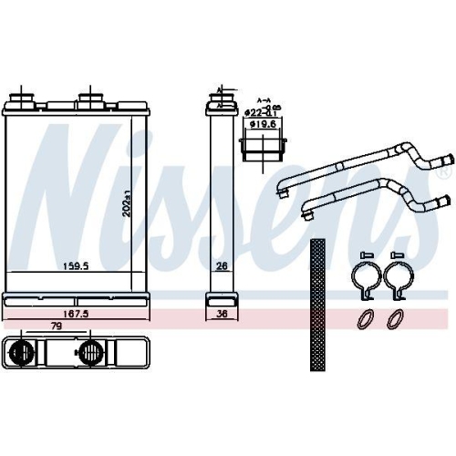 NISSENS W&auml;rmetauscher, Innenraumheizung ** FIRST FIT ** 707202