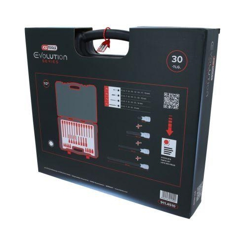 1/2 Zoll Bit-Stecknuss-Satz f&uuml;r Innensechskant-Schrauben, 30-tlg KS TOOLS